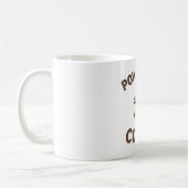 Funny Coffee Tasse - Design "Powered by Coffee" (Links)