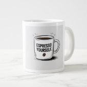 Funny Coffee Tasse - "Espresso You yourself" Zitat (Vorderseite Rechts)