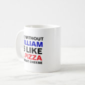 Funny Coffee Tasse für Männer | Name und Monogramm (Vorderseite Links)
