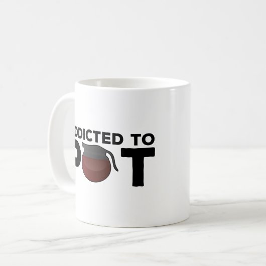 Funny Coffee Tasse Gift - Addicdicdicdicted to Pot (Vorderseite Links)