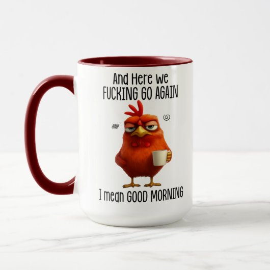 Funny Coffee Tasse | "Hier geht's F*cking nochmal" (Links)