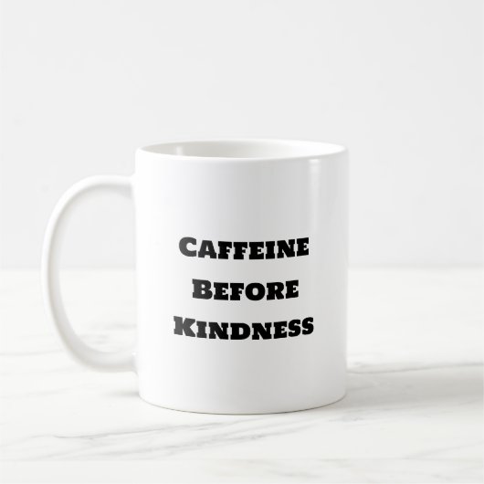 Funny Coffee Tasse - Koffein vor Kindheit (Links)