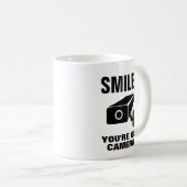 Funny coffee Tasse - Lächeln Sie, dass Sie auf der (VorderseiteRechts)