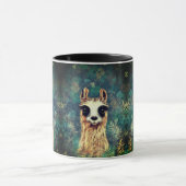 Funny Coffee Tasse mit Curious Llama (Zentrum)