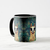 Funny Coffee Tasse mit Curious Llama (Vorderseite Links)