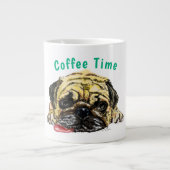 Funny Coffee Tasse mit Mops Dog - Benutzerdefinier (Vorderseite)