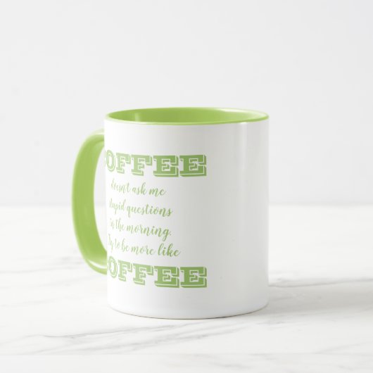 Funny Coffee Tasse | Sei mehr wie Kaffee (Vorderseite Links)