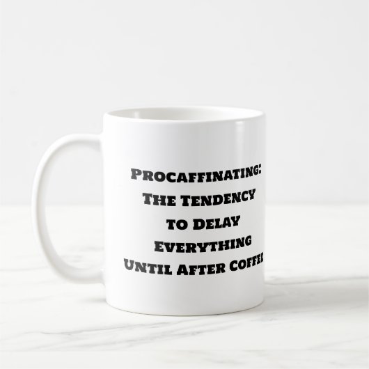 Funny Coffee Tasse - Verarbeitende Tasse (Links)