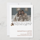 Funny Coffee themed weded Save the Date Design Einladung (Vorderseite)