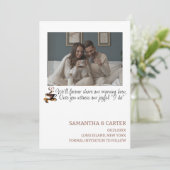 Funny Coffee themed weded Save the Date Design Einladung (Stehend Vorderseite)