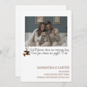 Funny Coffee themed weded Save the Date Design Einladung (Vorne/Hinten)