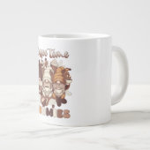 Funny Coffee Time Cup for Coffee Lovers, Friends Jumbo-Tasse (Vorderseite Rechts)
