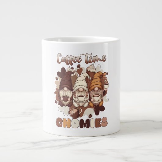 Funny Coffee Time Cup for Coffee Lovers, Friends Jumbo-Tasse (Vorderseite)