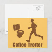 Funny Coffee Trotter Postkarte (Vorne/Hinten)