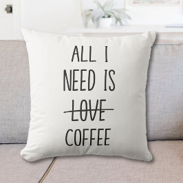 Funny Coffee Zitat Einfach Minimalistisch Kissen