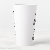 Funny Coffee Zitat Einfach Minimalistisch Milchtasse (Vorderseite)