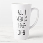 Funny Coffee Zitat Einfach Minimalistisch Milchtasse (Rechts)