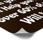 Funny Coffee Zitat Poster (Ecke)