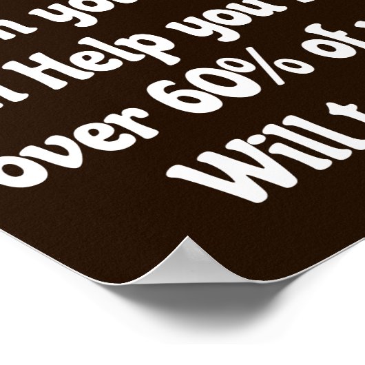 Funny Coffee Zitat Poster (Ecke)