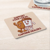 FUNNY COFFEES QUOTES RECHTECKIGER PAPPUNTERSETZER (angewinkelt)