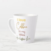 Funny Coffein Addict Latte Tasse - Kaffee Funny Fu (Linke Ecke)