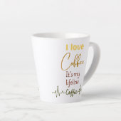 Funny Coffein Addict Latte Tasse - Kaffee Funny Fu (Rechte Ecke)