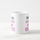 Funny Coffein und Chaos Kaffeetasse (Mittel)