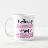 Funny Coffein und Chaos Kaffeetasse (Links)