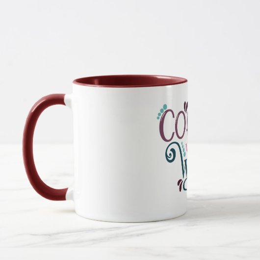 Funny Coffeine Coffee bis Wine Joke Pun Geschenk Tasse (Links)