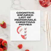 Funny Cognitive Weihnachts-Filmliste Serviette (Beispiel)