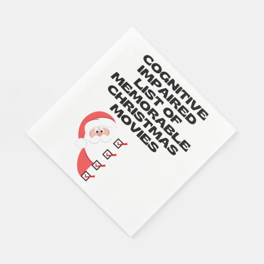 Funny Cognitive Weihnachts-Filmliste Serviette (Ecke)