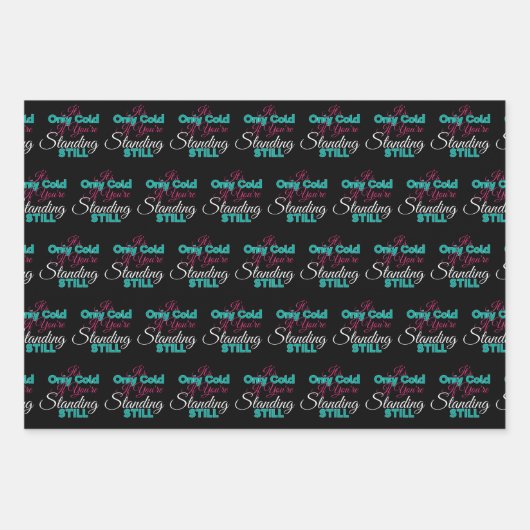 Funny Cold Weather Winter Wanderangebot Geschenkpapier Set (Vorderseite)