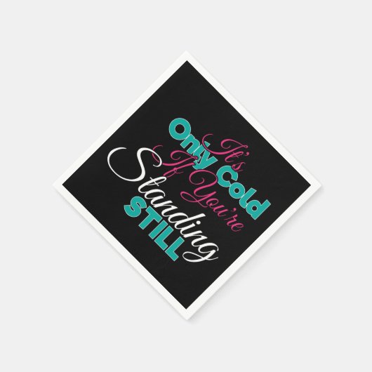 Funny Cold Weather Winter Wanderangebot Serviette (Ecke)