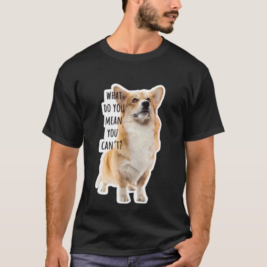 Funny Collage Corgi Meme T-Shirt (Vorderseite)