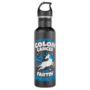 Funny Colon Cancer Fighter Kämpfen Unicorn Zitat Edelstahlflasche