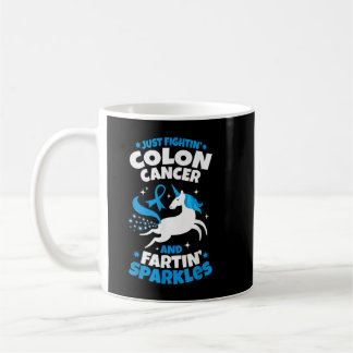 Funny Colon Cancer Fighter Kämpfen Unicorn Zitat Kaffeetasse