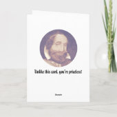 Funny Colonial Christmas Feiertagskarte (Rückseite)