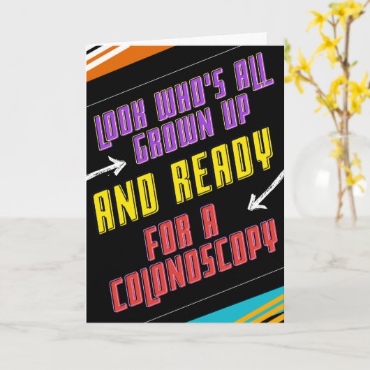 Funny Colonoscopy Happy Geburtstags Grußkarte Karte (Gelbe Blume)