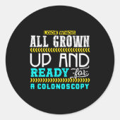 Funny Colonoscopy Joke Medical Humor Checkup  Runder Aufkleber (Vorderseite)