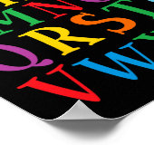 Funny Color Letters Alphabet Learn Abcs Kindergart Poster (Ecke)