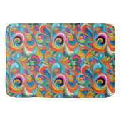 Funny color Liebhaber Muster gekachelt Badematte (Vorderseite)