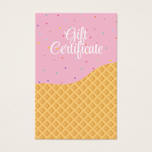 Funny Colorary Ice Gutschein Geschenk (Vorderseite)