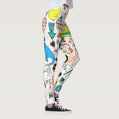 Funny Colorful Alien Monsters Partys Leggings (Rechts)