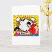 Funny Colorful Arm Wrestling Karte (Gelbe Blume)