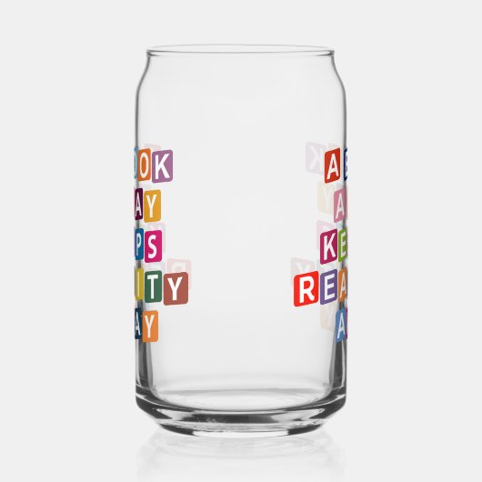 Funny Colorful Book Lover Drinks Dosenglas (Links)