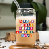 Funny Colorful Book Lover Drinks Dosenglas