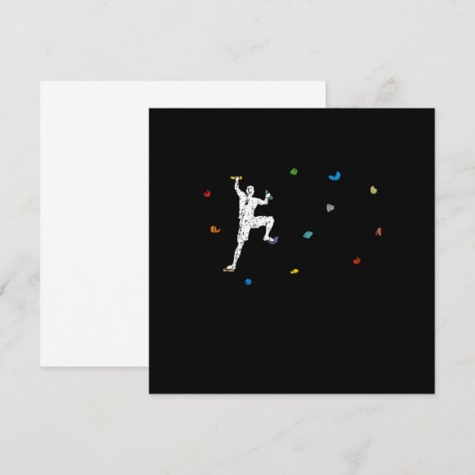 Funny Colorful Boulder Climber Geschenk Einladung (Vorne/Hinten)