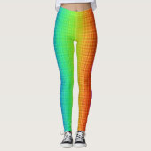 Funny Colorful Bright Regenbogen Streifen Muster Leggings (Vorderseite)