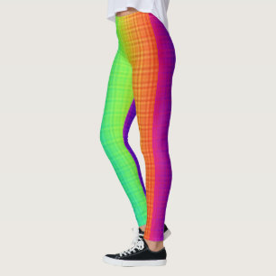 Funny Colorful Bright Regenbogen Streifen Muster Leggings