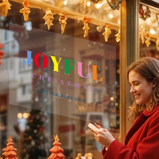 Funny Colorful Brightest Joyful Christmas Quote Fensteraufkleber